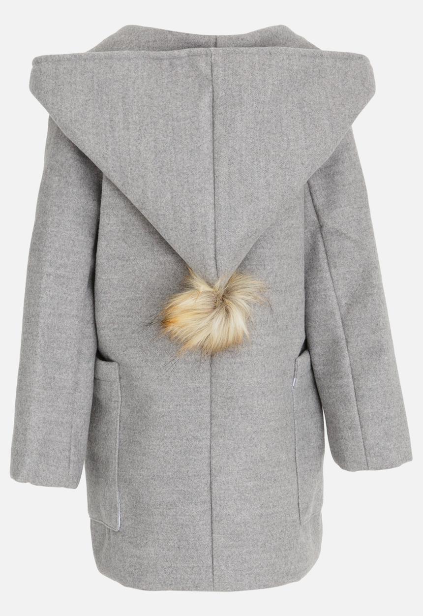 Pop Candy - Girls Hooded Coat Grey