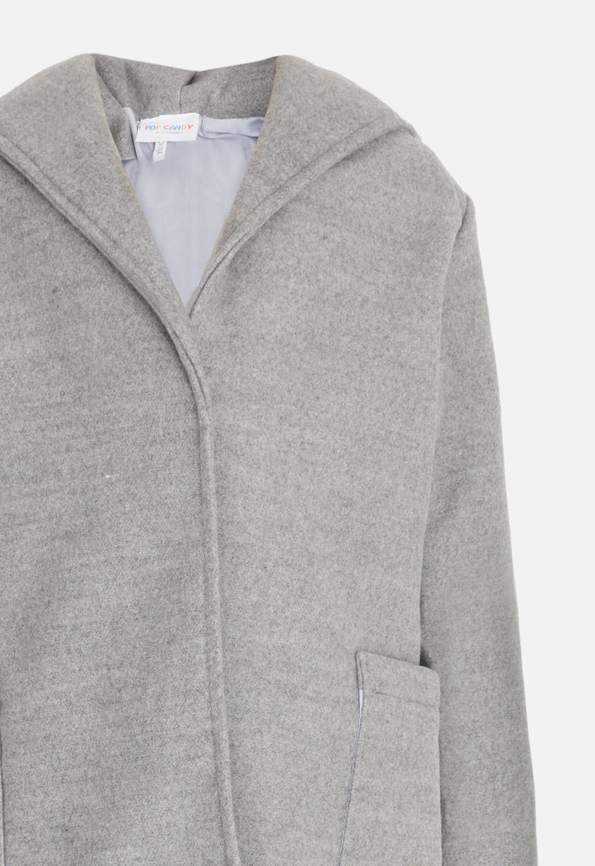Pop Candy - Girls Hooded Coat Grey