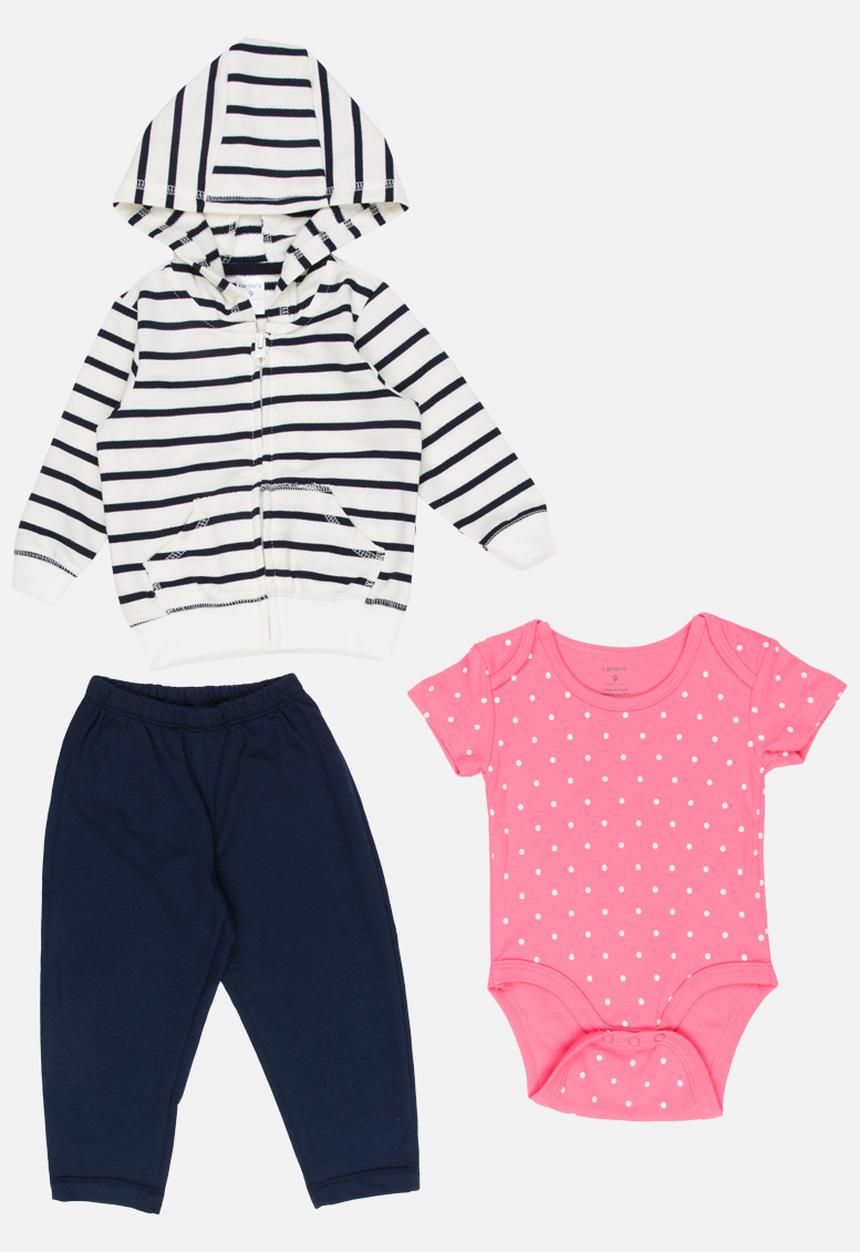 Pop Candy - 3 Piece Hooded  Set Multi-colour