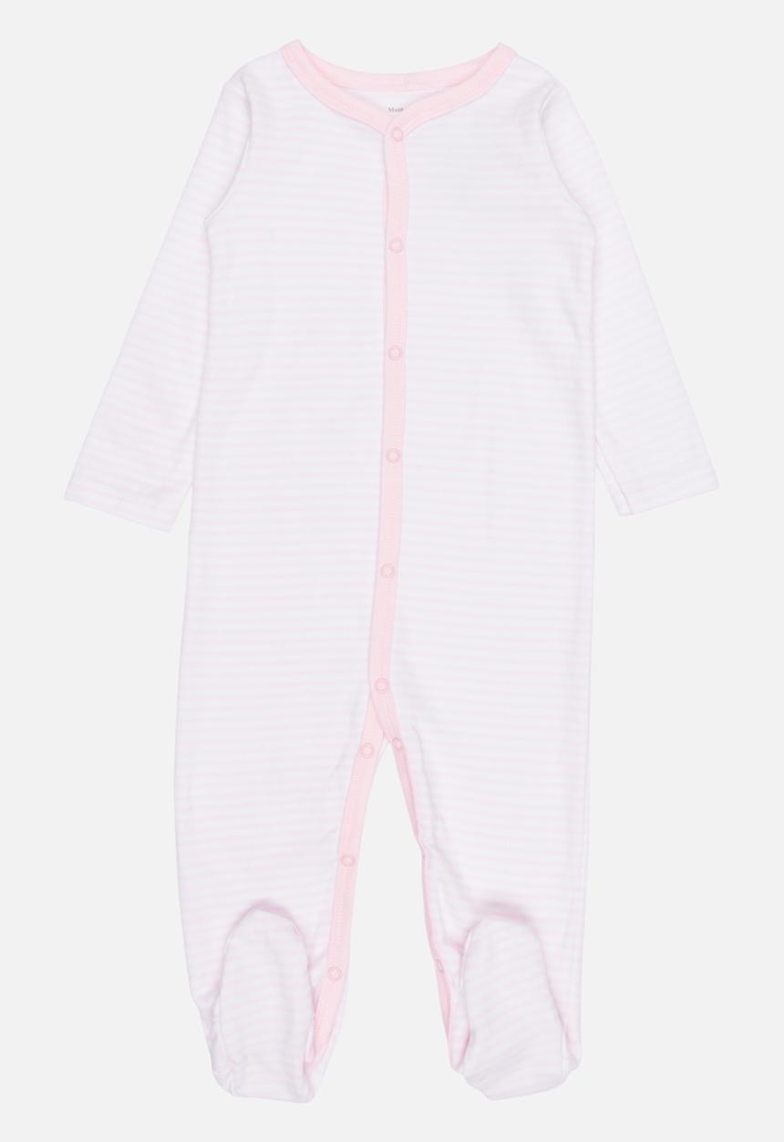 Pop Candy - Printed stripe sleep suit - pink & white 