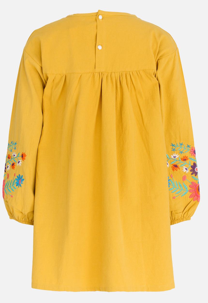 Pop Candy - Printed Long Sleeve Dress Yellow