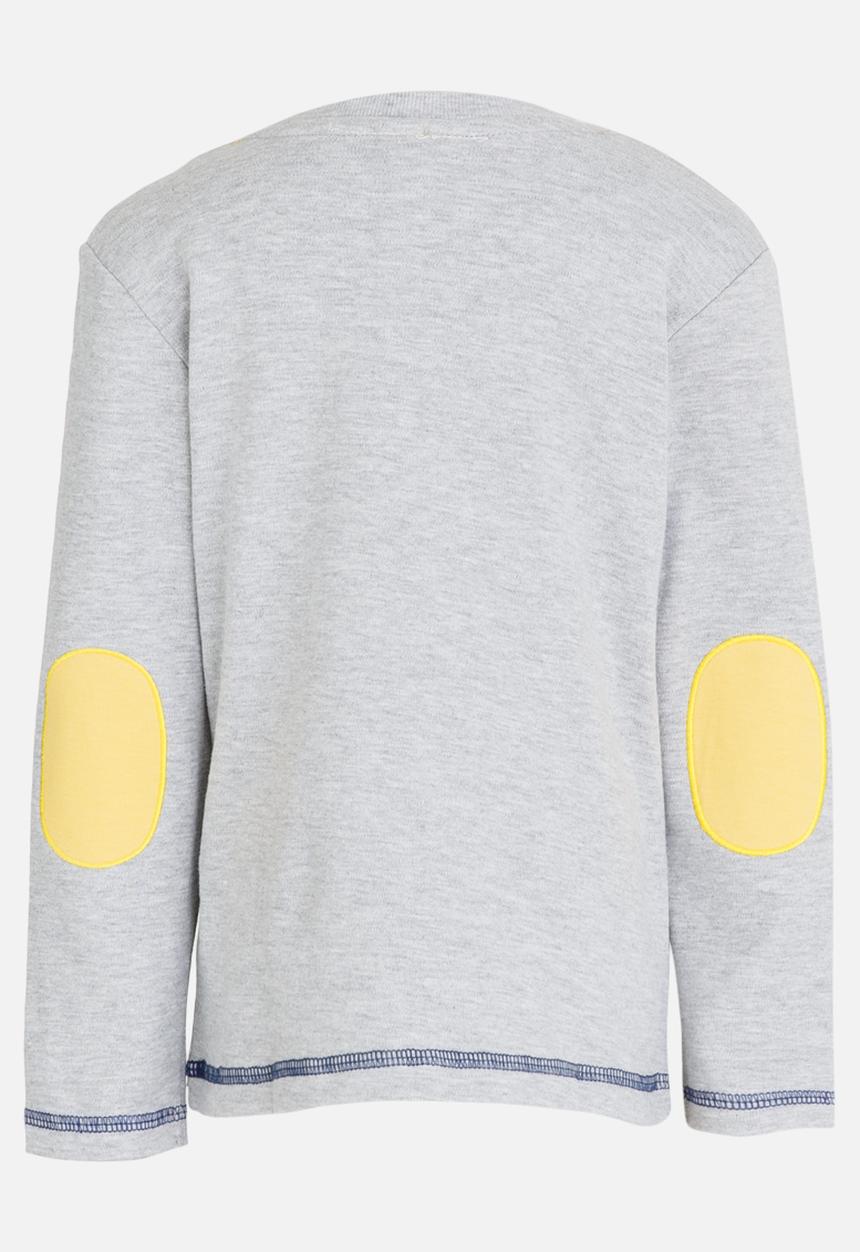 Pop Candy - Long Sleeve Printed Tee Pale Grey