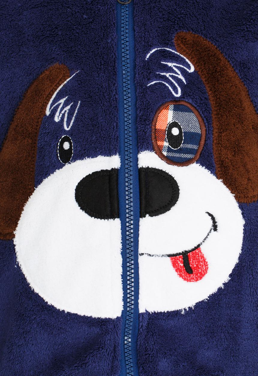 Pop Candy - Printed Hooded Jacket Navy