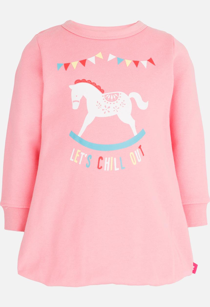 Pop Candy - Girls  Long Sleeve Sweat Top Mid Pink