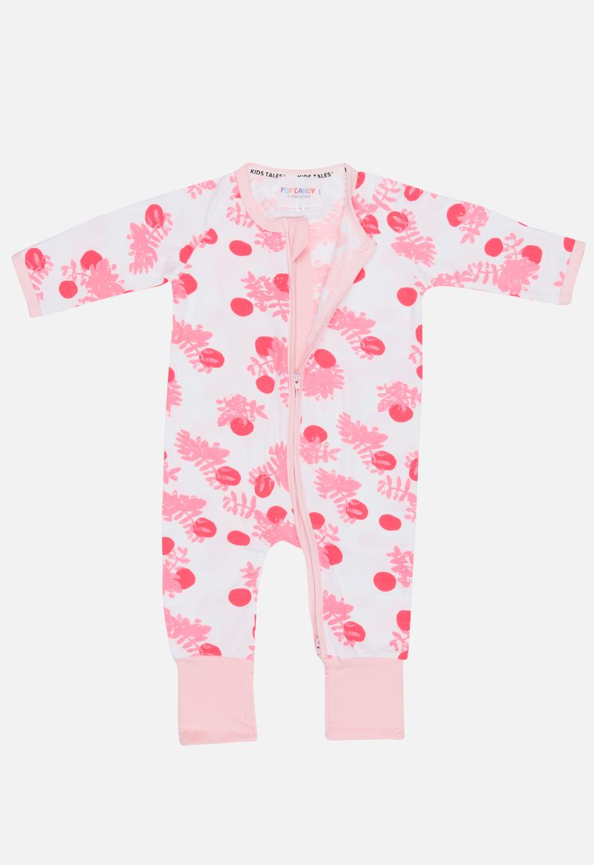 Pop Candy - Printed Sleepsuit Pale Pink