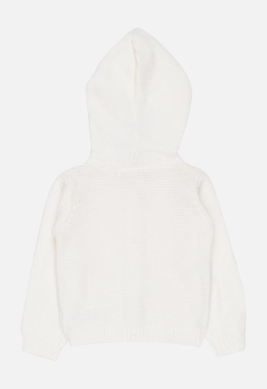 Pop Candy - Hooded Cardigan White