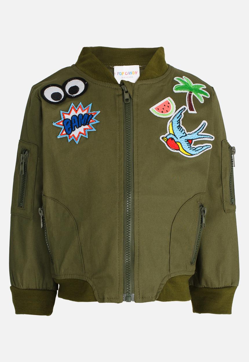 Pop Candy - Printed Jacket Dark Green