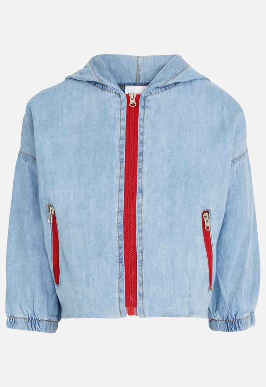 Pop Candy - Embroidered Denim Jacket Blue