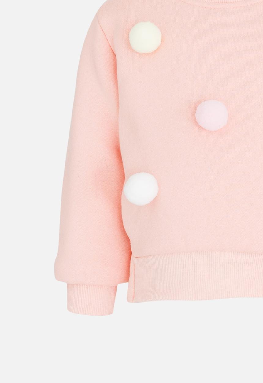 Pop Candy - Girls Long Sleeve Sweat Top Mid Pink