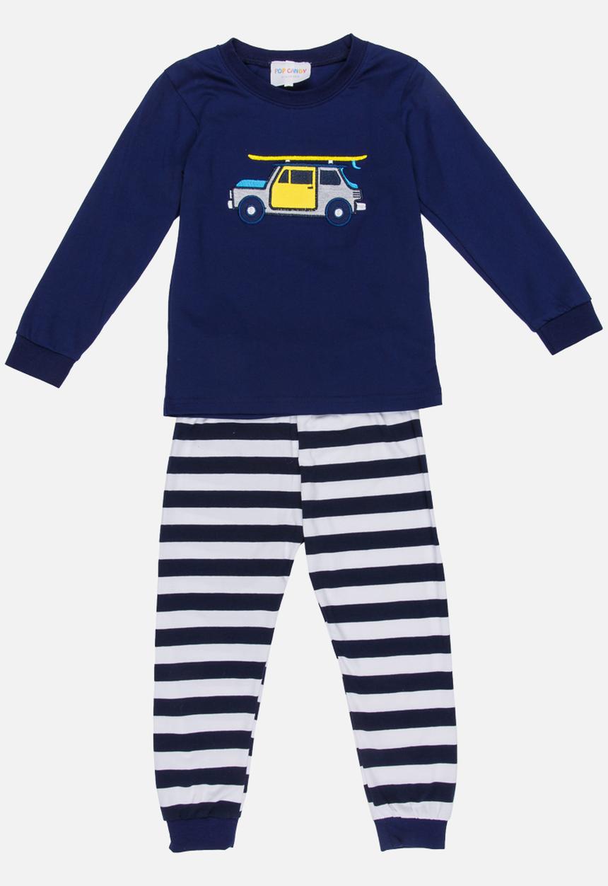 Pop Candy - Car Printed PJ Set - Navy