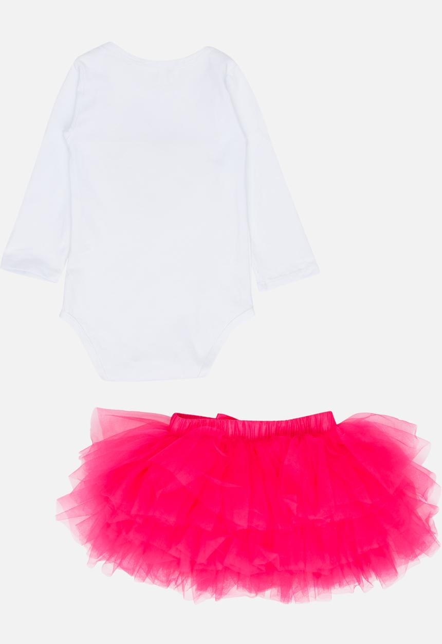 Pop Candy - 4 Piece Tutu Skirt Set Dark Pink