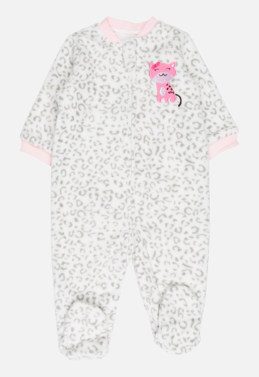 Pop Candy - Printed kitty bodysuit - white & pink 