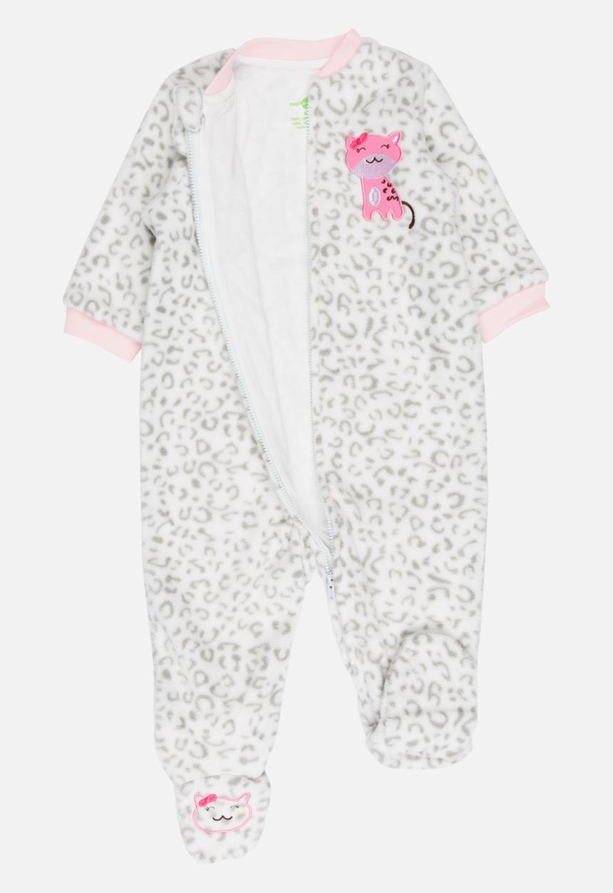 Pop Candy - Printed kitty bodysuit - white & pink 
