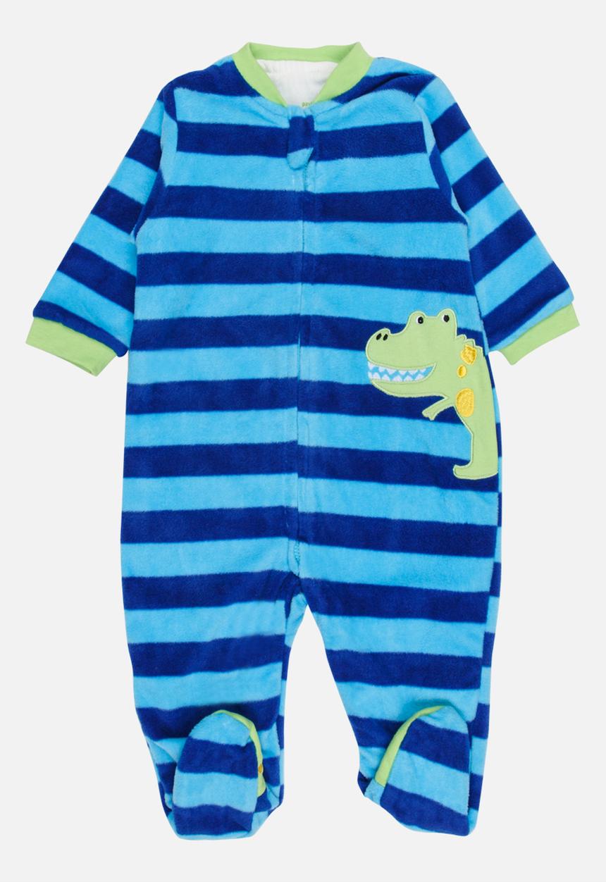 Pop Candy - Stripe dinosaur bodysuit - blue & green