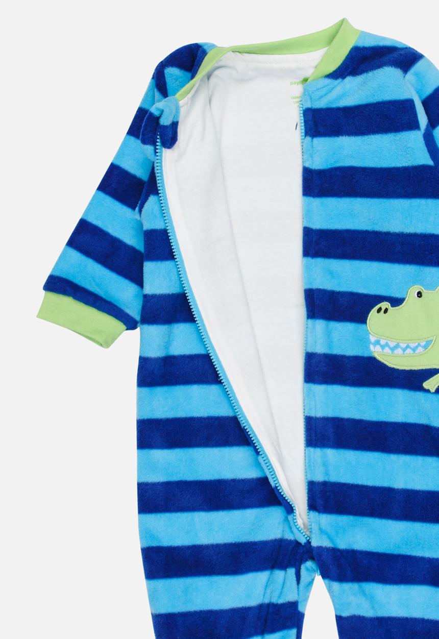 Pop Candy - Stripe dinosaur bodysuit - blue & green