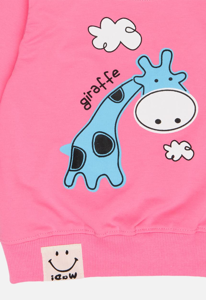 Pop Candy - Girls  Long Sleeve Sweat Top Mid Pink