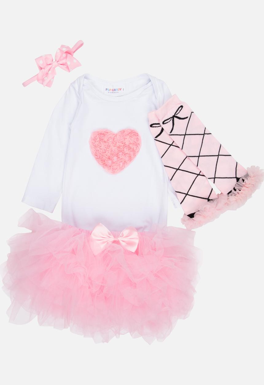 Pop Candy - 4 Piece Tutu Skirt Set Pale Pink