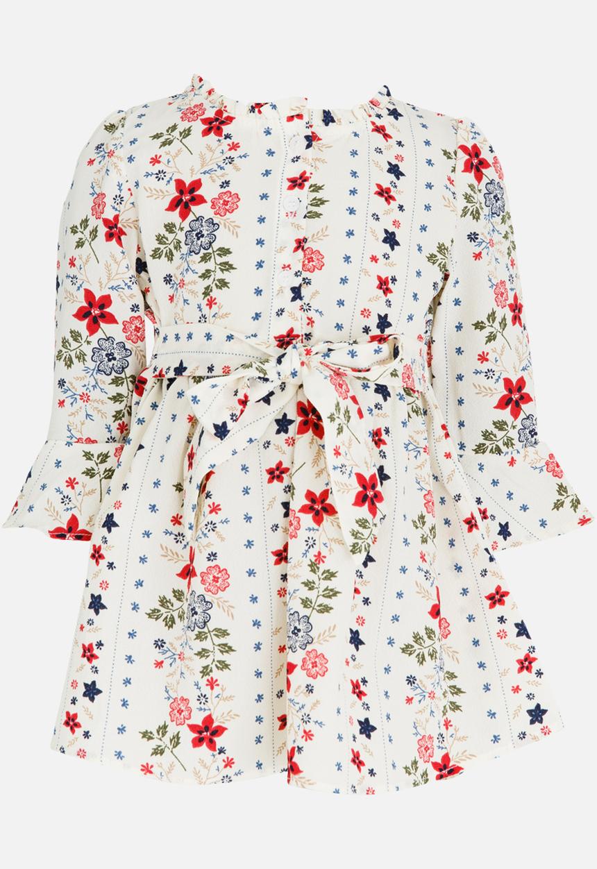Pop Candy - Long Sleeve Printed Dress Multi-colour
