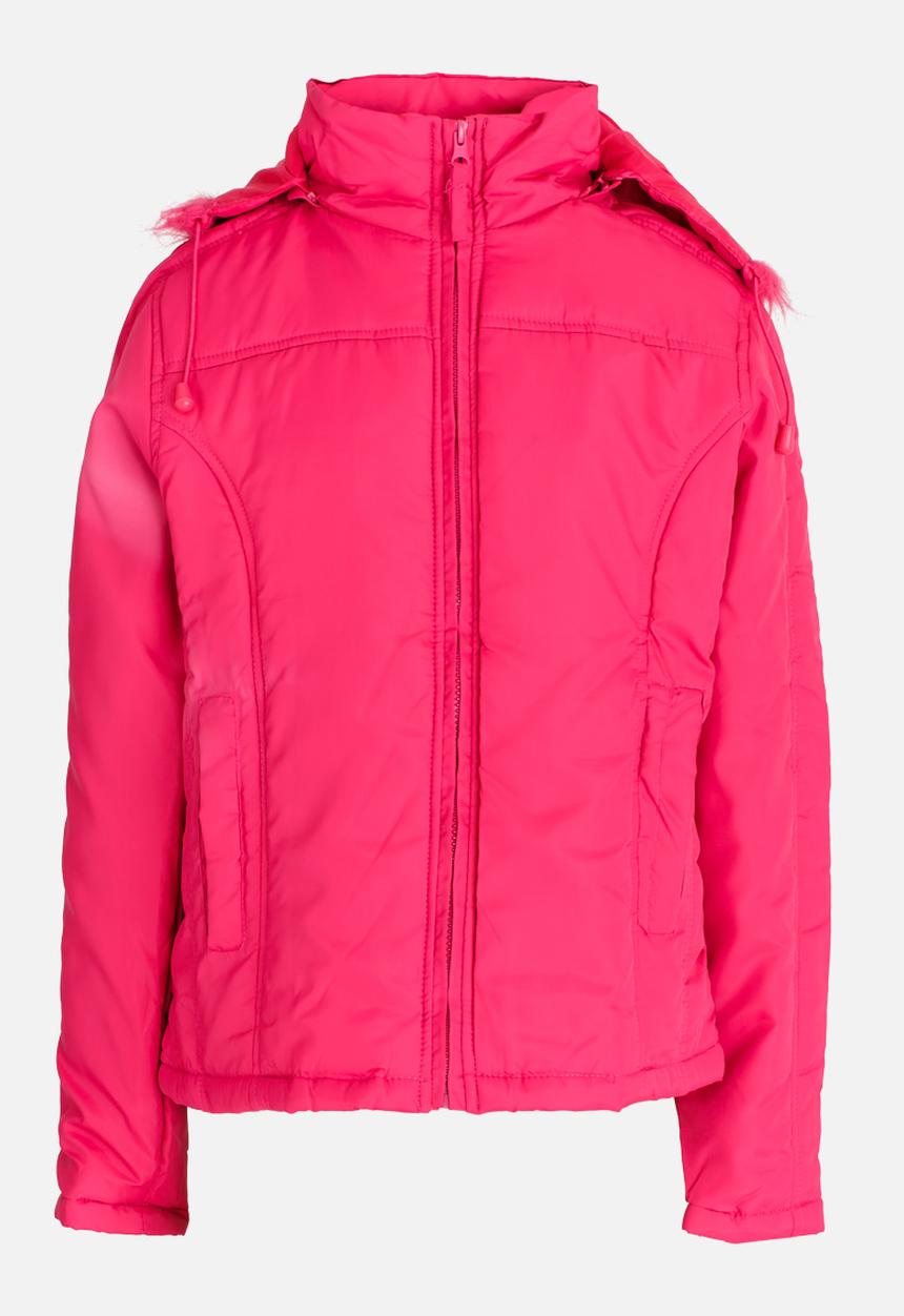 Pop Candy - Zip Through Hooded Jacket Mid Pink