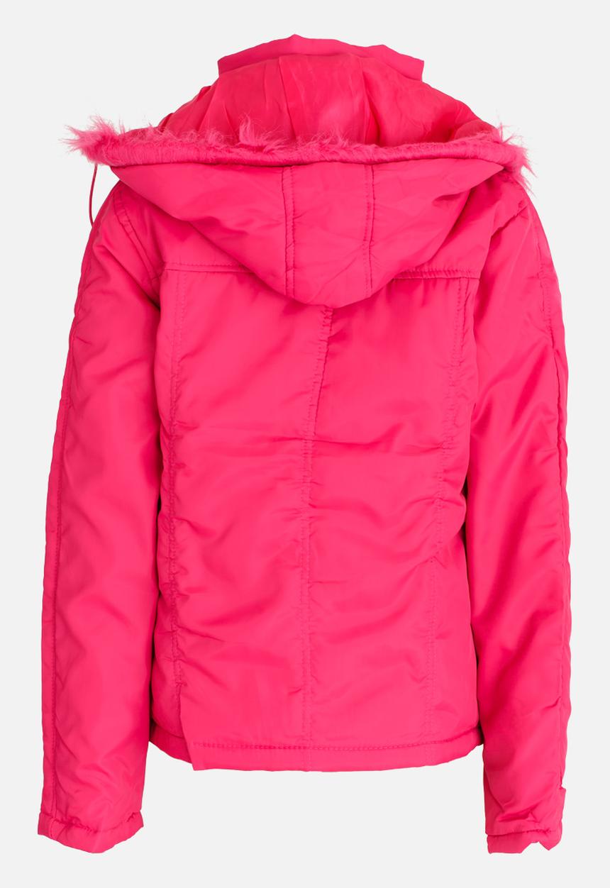 Pop Candy - Zip Through Hooded Jacket Mid Pink