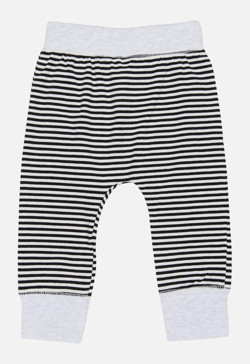 Pop Candy - Printed Pull On Pants Black and White