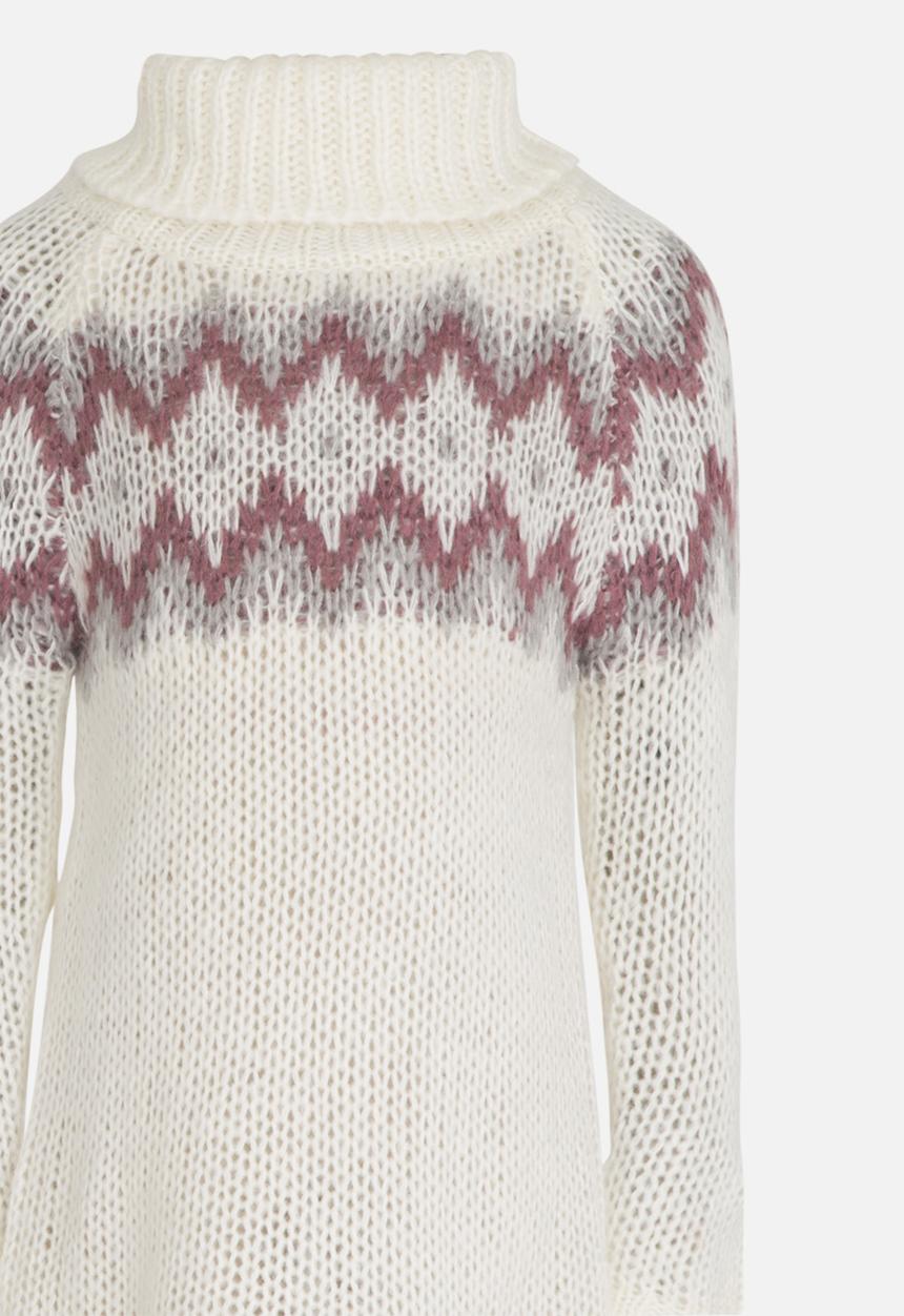 Pop Candy - Stripe turtle neck - white