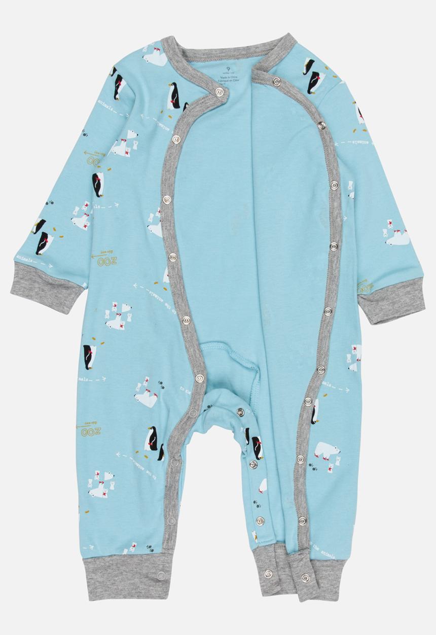 Pop Candy - Printed Sleepsuit Pale Blue