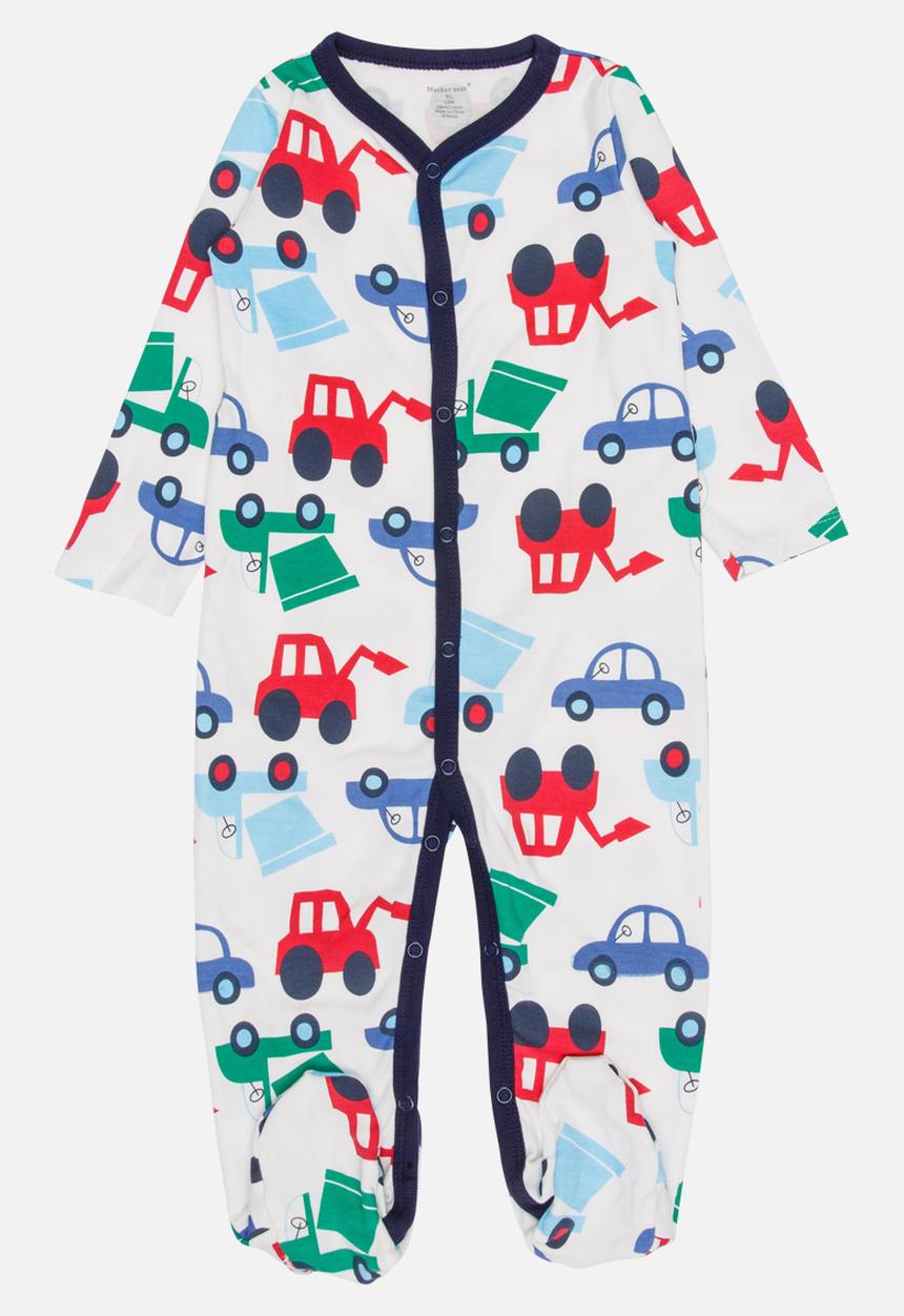 Pop Candy - Printed Sleepsuit White