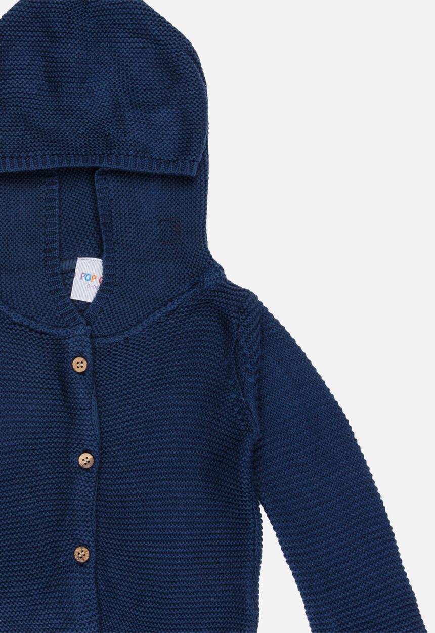 Pop Candy - Hooded Cardigan Blue