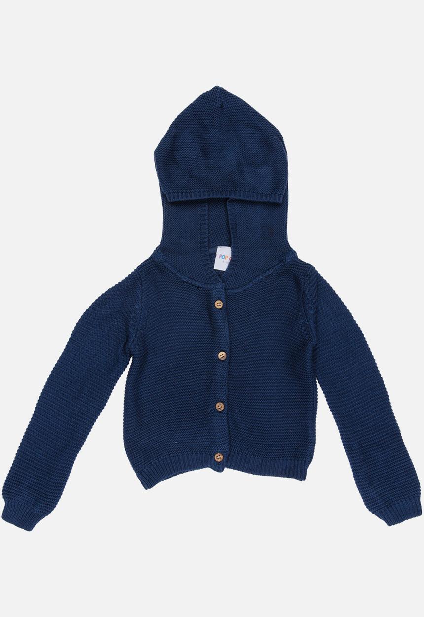 Pop Candy - Hooded Cardigan Blue