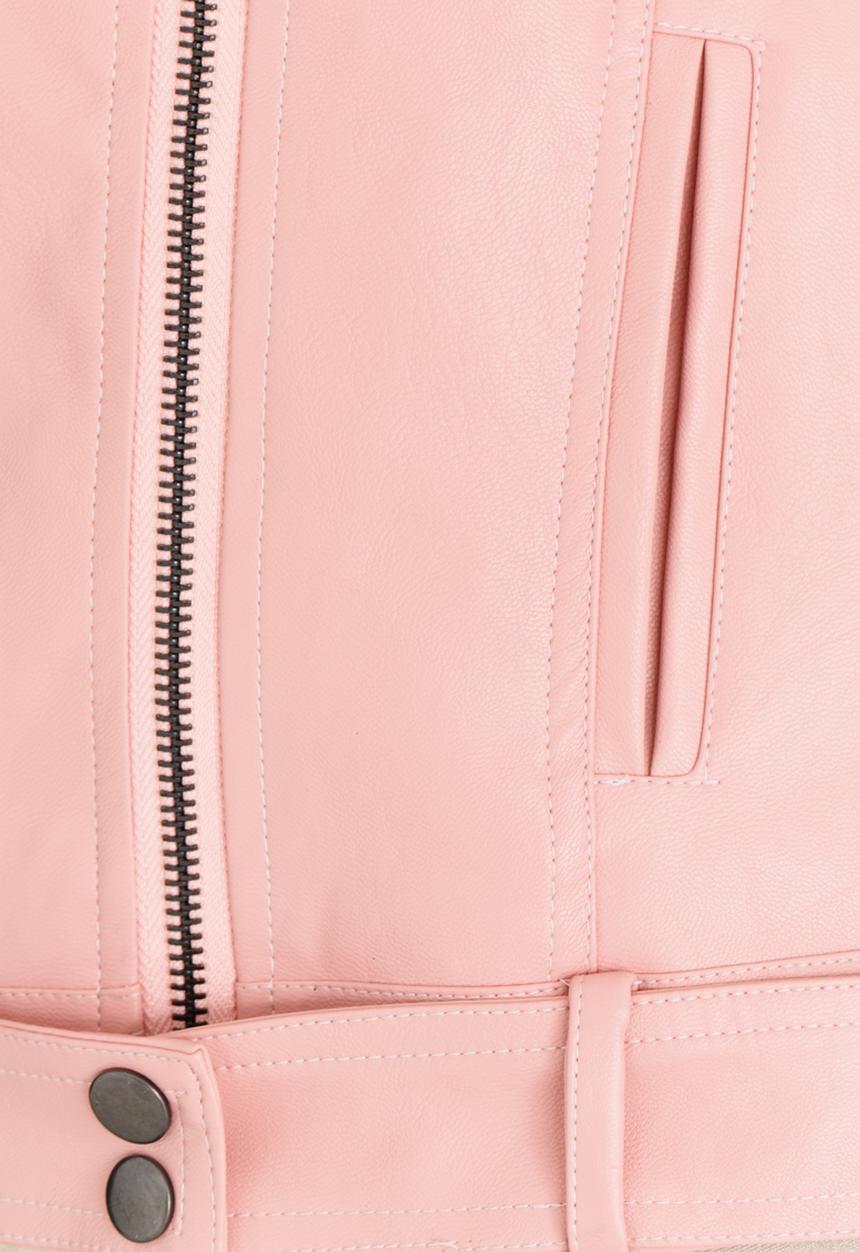 Pop Candy - Girls Biker Jacket Mid Pink