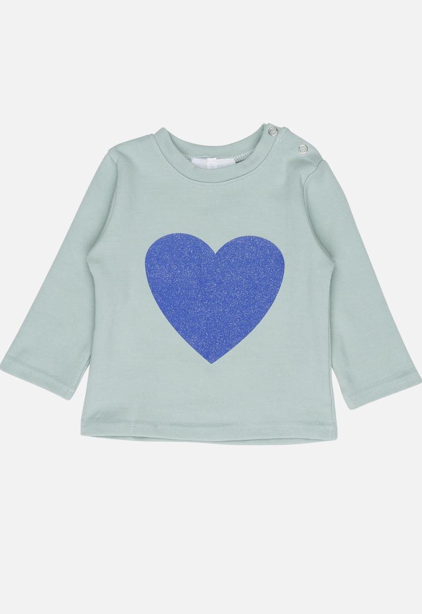Pop Candy - Long Sleeve Printed Tee Mid Green