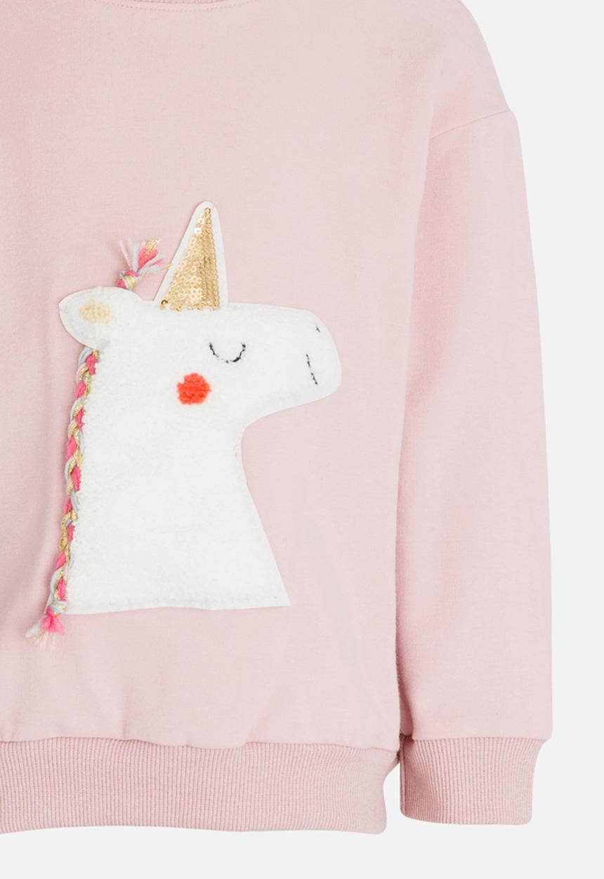 Pop Candy - Unicorn Sweat Top Mid Pink