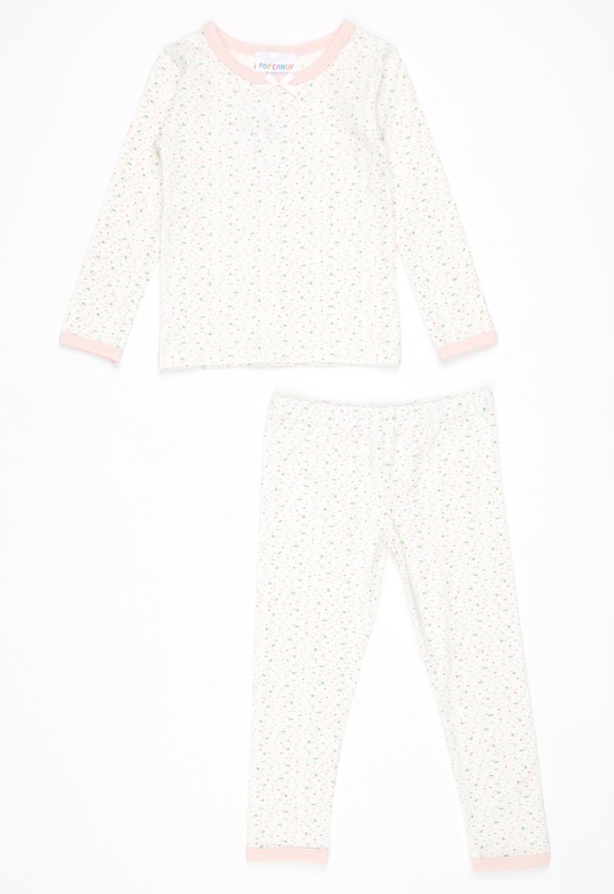 Pop Candy - Girls  PJ Set White