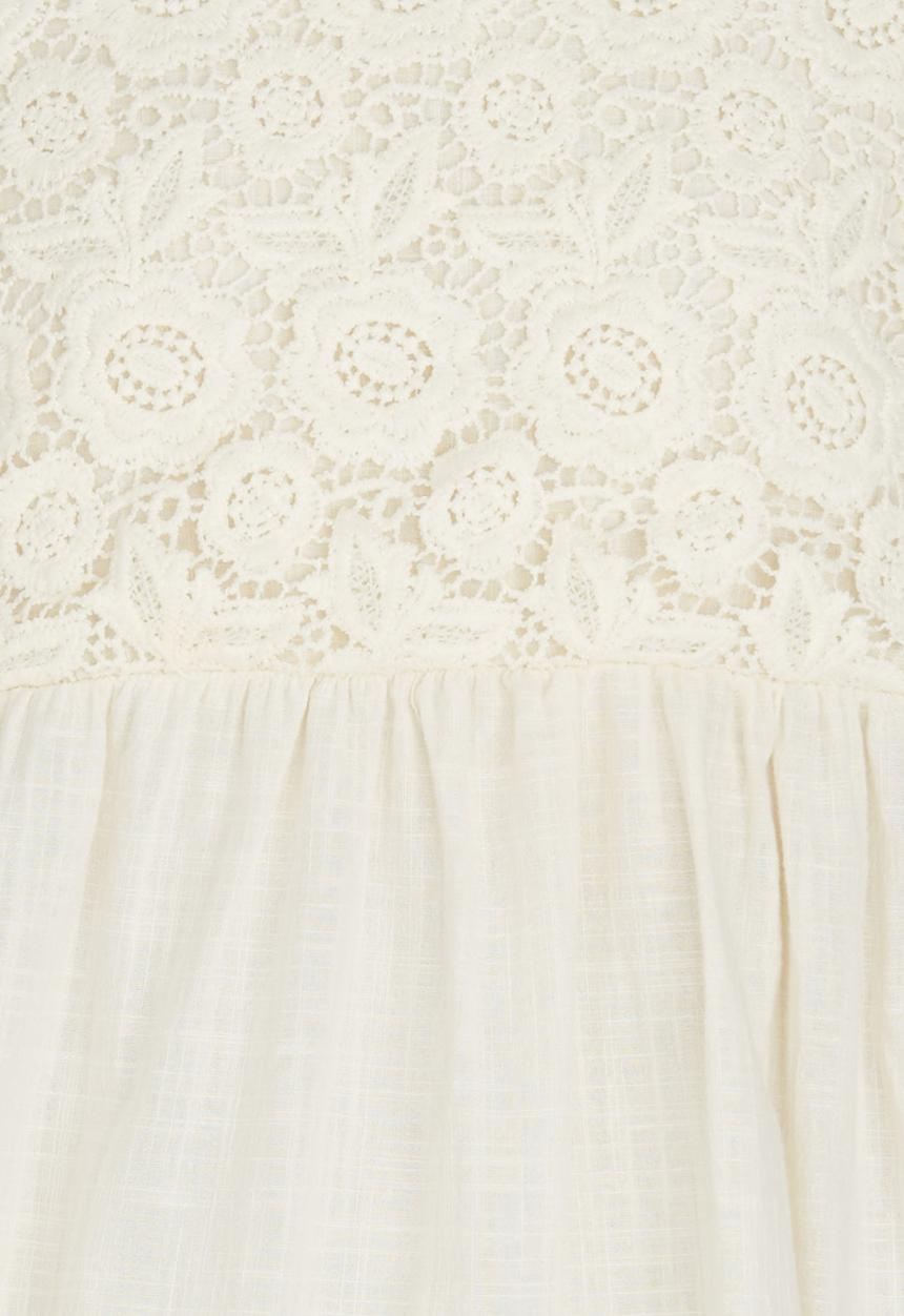 Pop Candy - Combo Lace Dress Off White