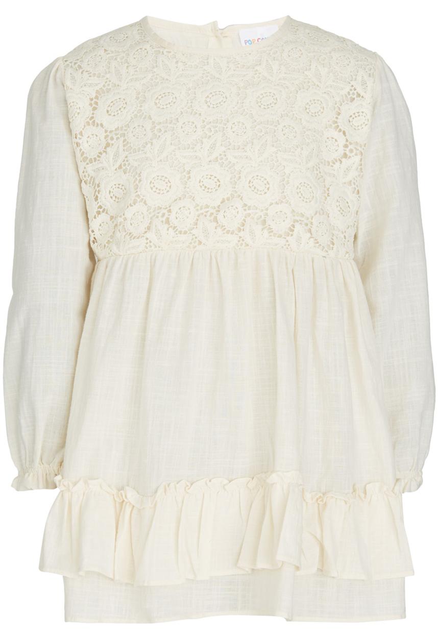 Pop Candy - Combo Lace Dress Off White