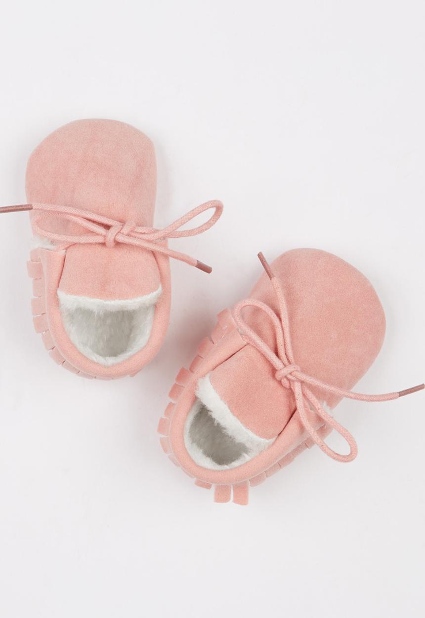 Pop Candy - Fur Lined Moccasins Mid Pink