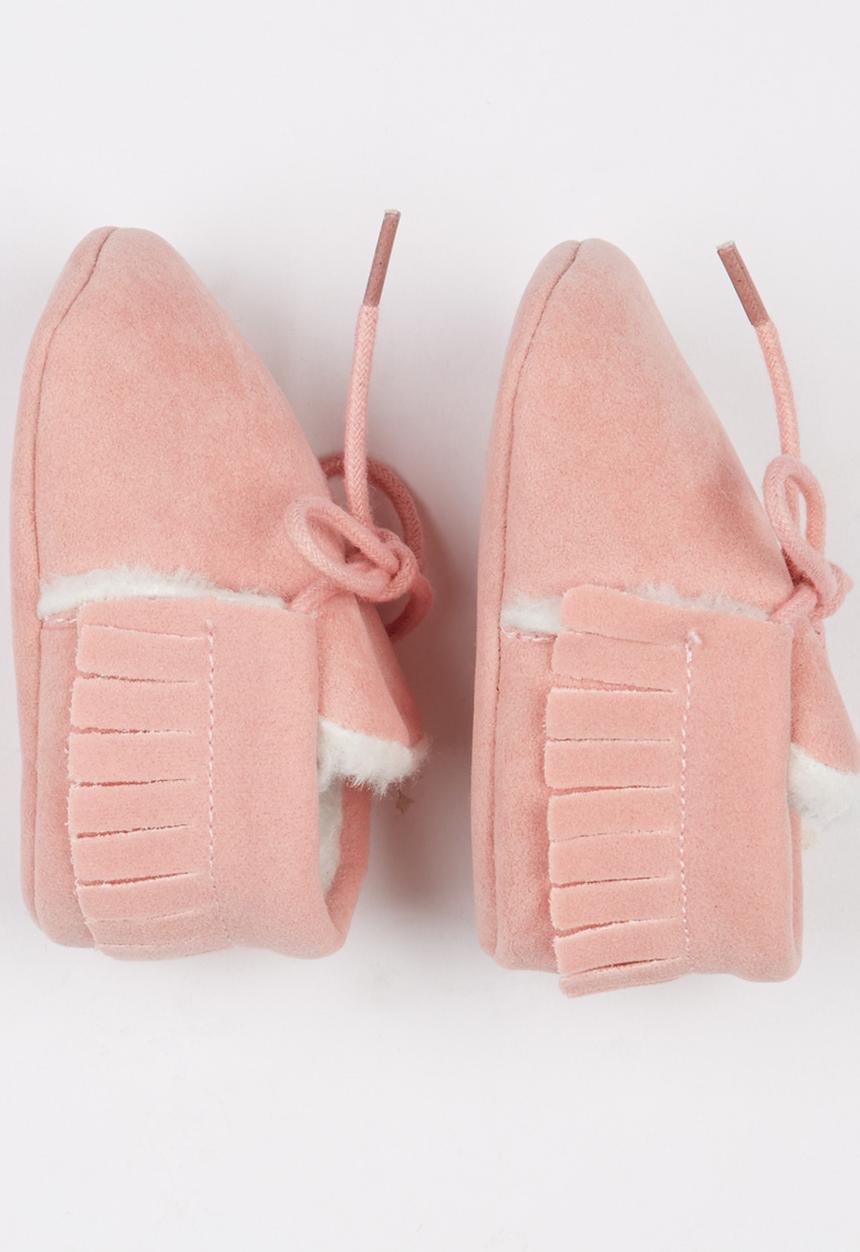Pop Candy - Fur Lined Moccasins Mid Pink
