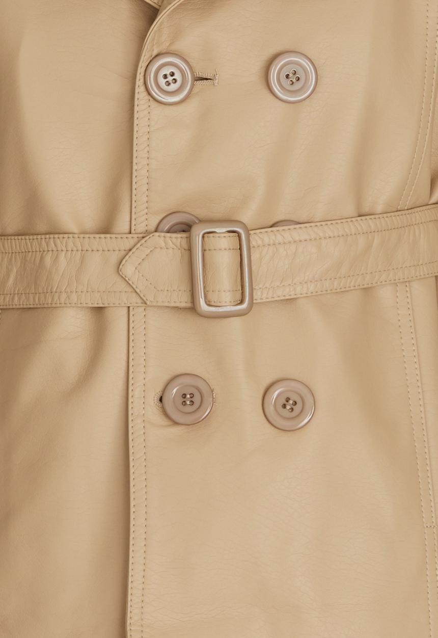 Pop Candy - Girls Pu Jacket Beige
