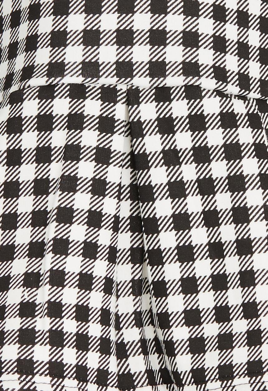 Pop Candy - Check Pinafore Dress Black