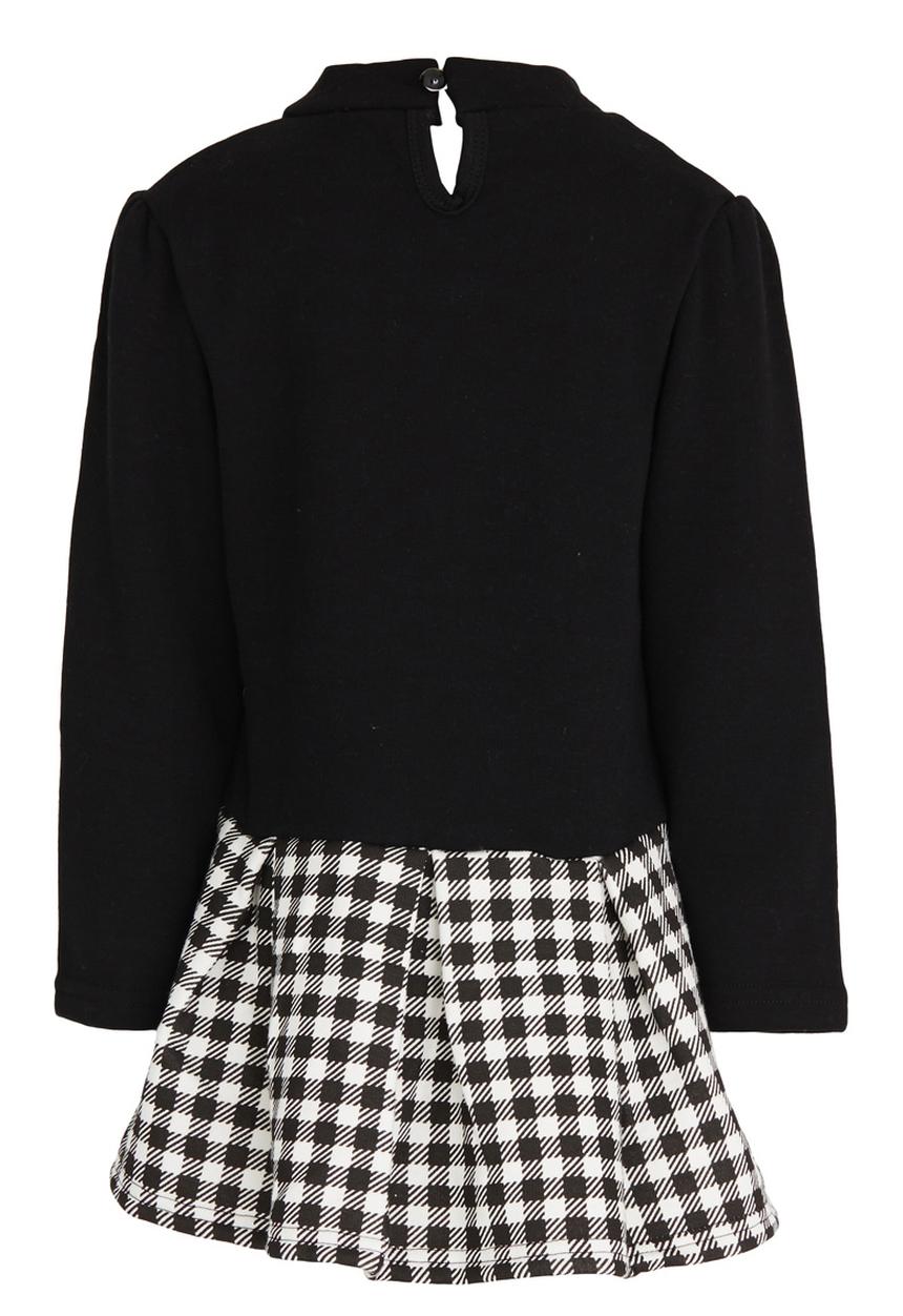 Pop Candy - Check Pinafore Dress Black