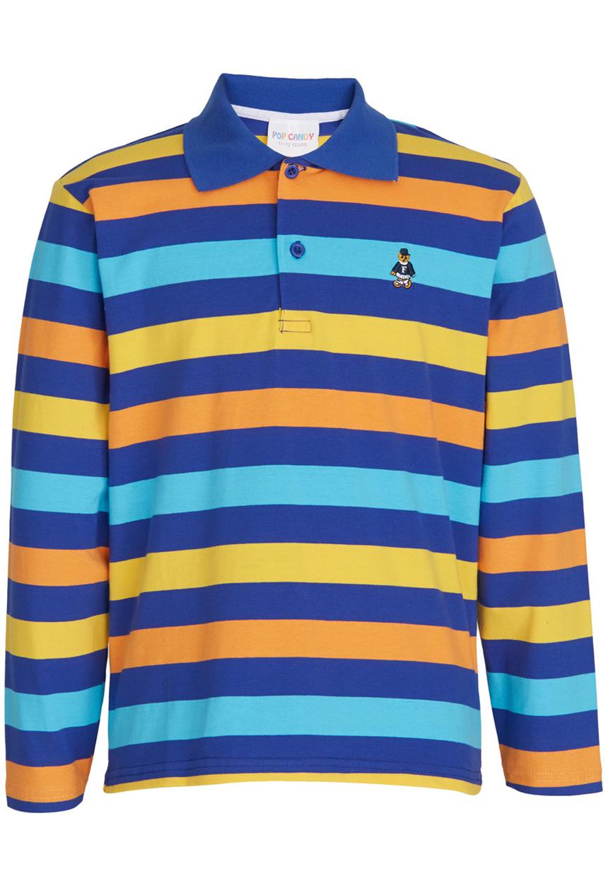 Pop Candy - Stripe Rugby Tee Multi-colour