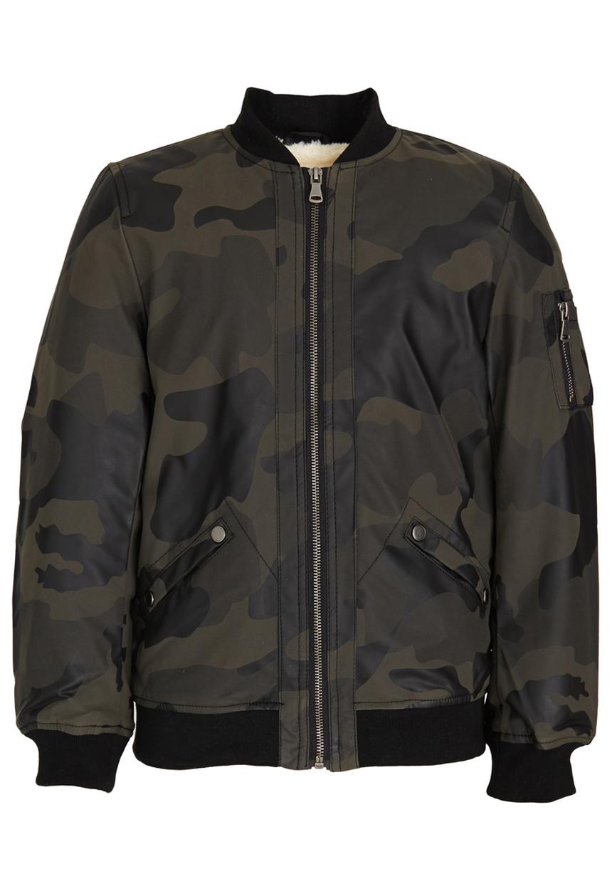 Pop Candy - Padded Camo Jacket Grey