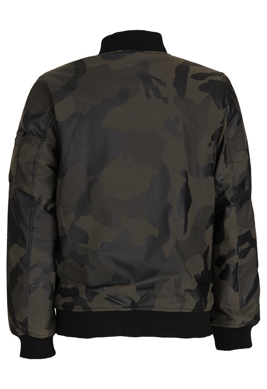 Pop Candy - Padded Camo Jacket Grey