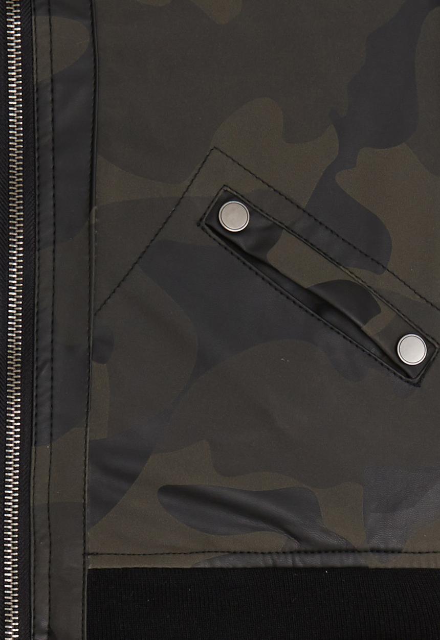 Pop Candy - Padded Camo Jacket Grey