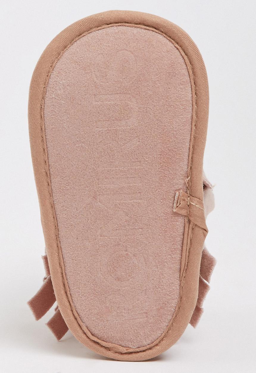 Pop Candy - Fringed Boot Pale Pink