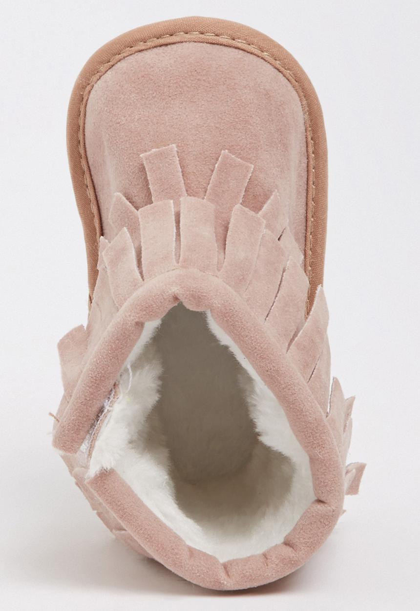 Pop Candy - Fringed Boot Pale Pink