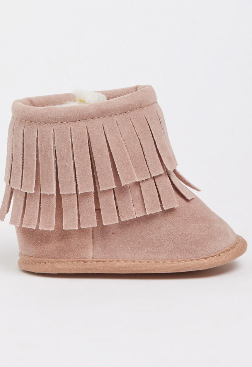 Pop Candy - Fringed Boot Pale Pink