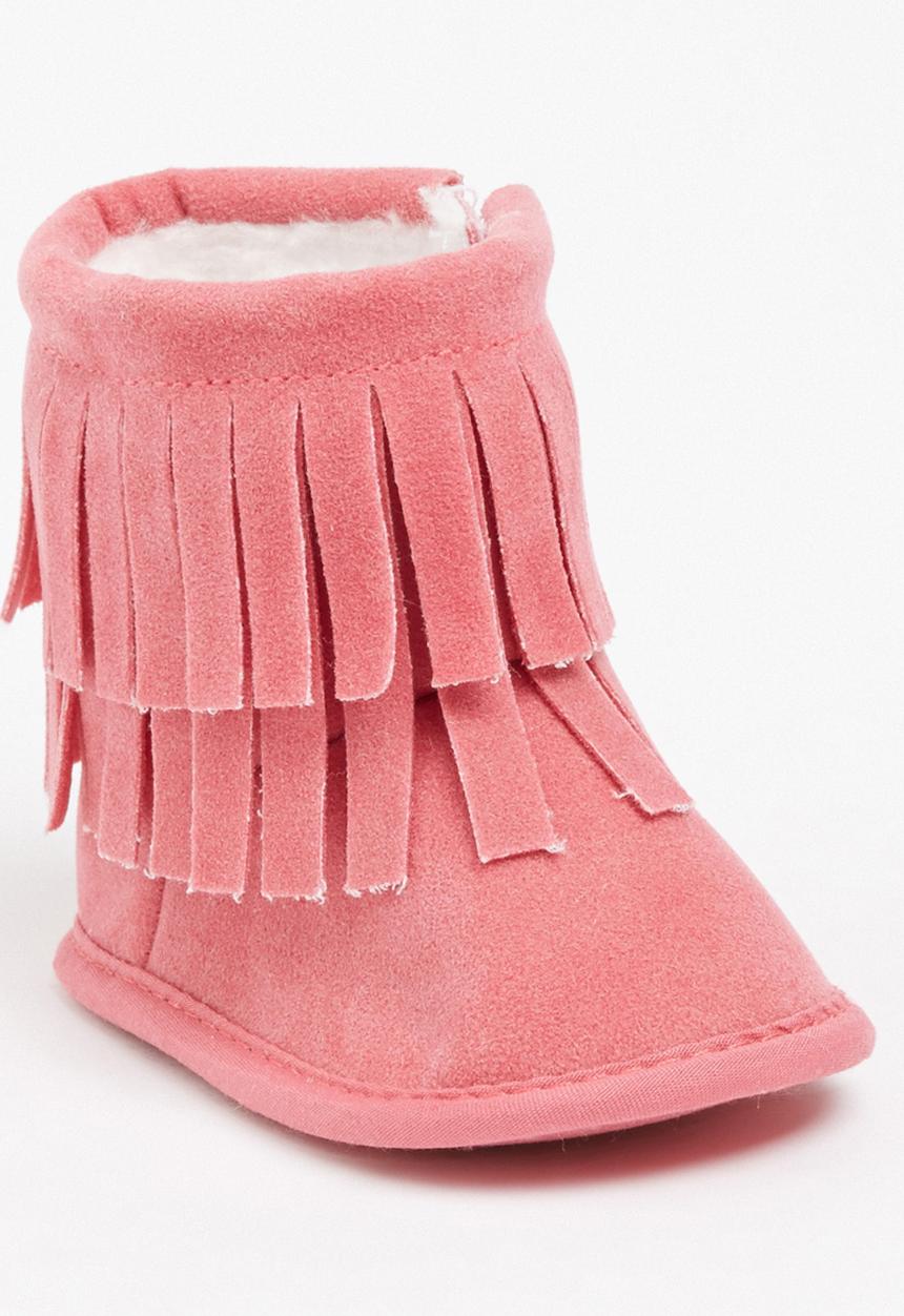 Pop Candy - Fringed Boot Mid Pink