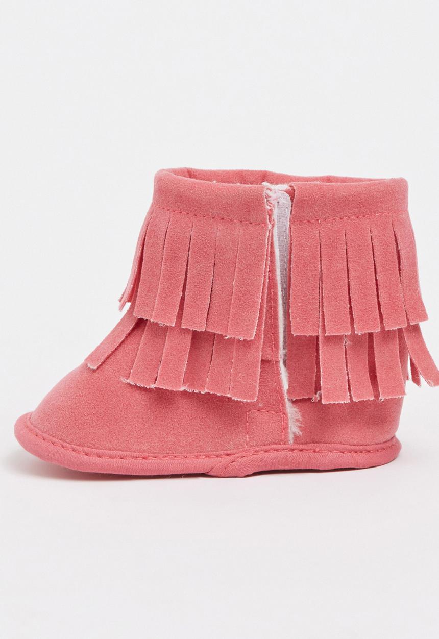 Pop Candy - Fringed Boot Mid Pink